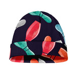 Watercolor Bowling Pins Pattern Print Beanie