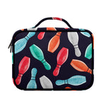 Watercolor Bowling Pins Pattern Print Briefcase Bible Bag