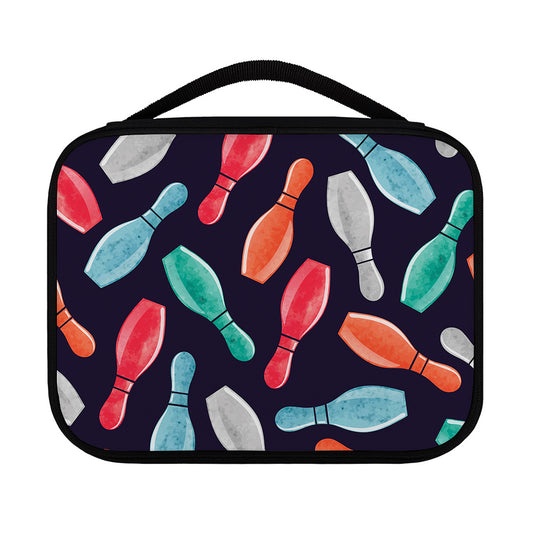 Watercolor Bowling Pins Pattern Print Classic Bible Case