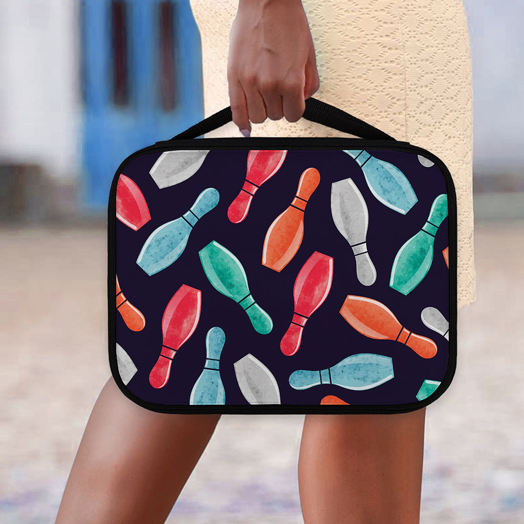 Watercolor Bowling Pins Pattern Print Classic Bible Case