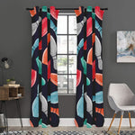 Watercolor Bowling Pins Pattern Print Curtain