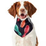 Watercolor Bowling Pins Pattern Print Dog Bandana