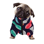 Watercolor Bowling Pins Pattern Print Dog Zip Up Jacket