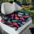 Watercolor Bowling Pins Pattern Print Golf Cart Seat Cover