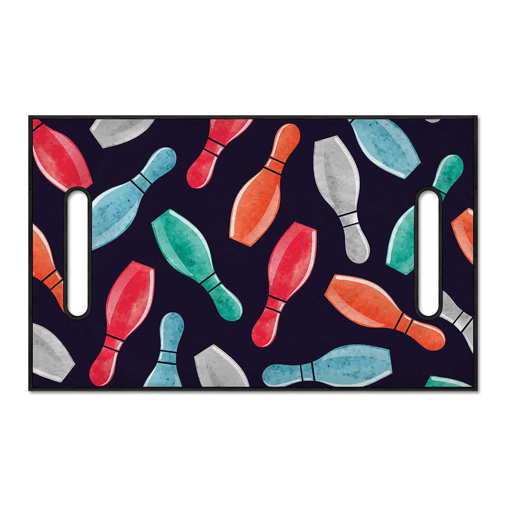 Watercolor Bowling Pins Pattern Print Golf Cart Seat Cover