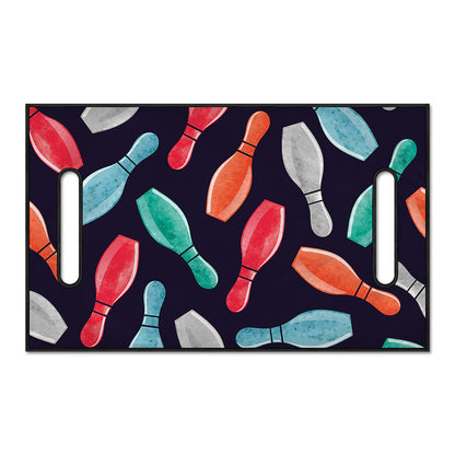 Watercolor Bowling Pins Pattern Print Golf Cart Seat Cover