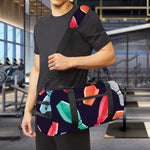 Watercolor Bowling Pins Pattern Print Gym Bag