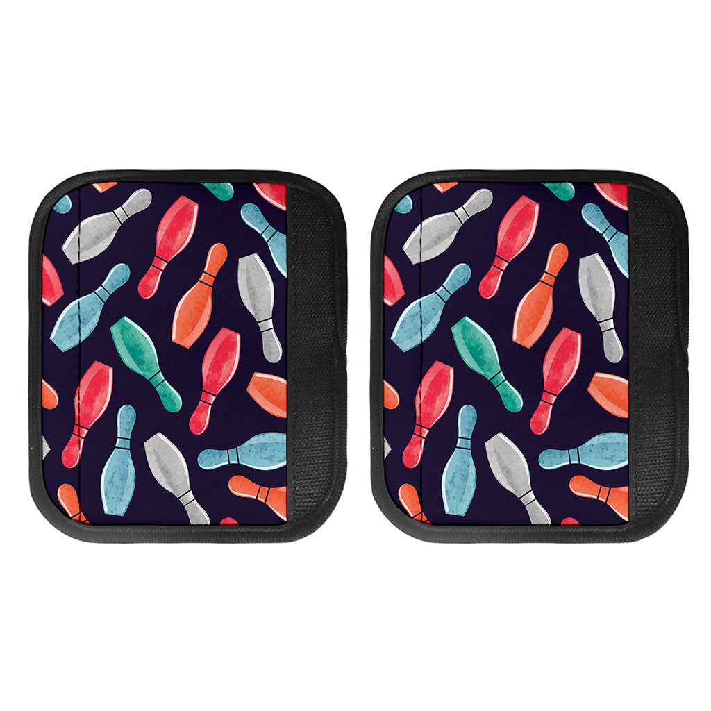 Watercolor Bowling Pins Pattern Print Handle Covers