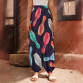 Watercolor Bowling Pins Pattern Print Harem Pants
