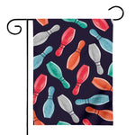 Watercolor Bowling Pins Pattern Print House Flag