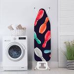 Watercolor Bowling Pins Pattern Print Ironing Board Cover