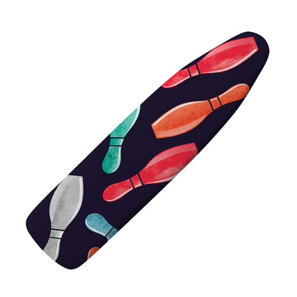 Watercolor Bowling Pins Pattern Print Ironing Board Cover