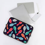 Watercolor Bowling Pins Pattern Print Laptop Sleeve