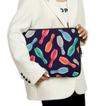 Watercolor Bowling Pins Pattern Print Laptop Sleeve