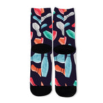 Watercolor Bowling Pins Pattern Print Long Socks