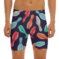 Watercolor Bowling Pins Pattern Print Men's Long Boxer Briefs