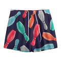 Watercolor Bowling Pins Pattern Print Mesh Shorts