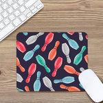 Watercolor Bowling Pins Pattern Print Mouse Pad