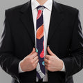 Watercolor Bowling Pins Pattern Print Necktie