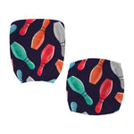 Watercolor Bowling Pins Pattern Print Office Chair Cover