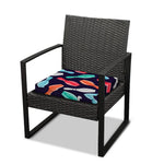 Watercolor Bowling Pins Pattern Print Outdoor Seat Cushion Cover