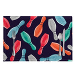 Watercolor Bowling Pins Pattern Print Placemat
