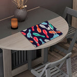 Watercolor Bowling Pins Pattern Print Placemat