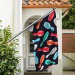 Watercolor Bowling Pins Pattern Print Polyester Flag