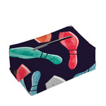 Watercolor Bowling Pins Pattern Print Rectangle Tissue Box Cover