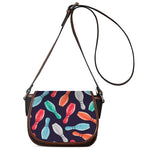 Watercolor Bowling Pins Pattern Print Saddle Bag