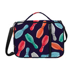 Watercolor Bowling Pins Pattern Print Shoulder Strap Bible Bag