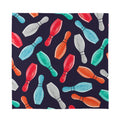 Watercolor Bowling Pins Pattern Print Silk Bandana