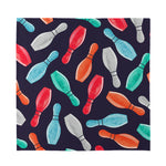 Watercolor Bowling Pins Pattern Print Silk Bandana