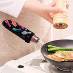 Watercolor Bowling Pins Pattern Print Skillet Handle Cover