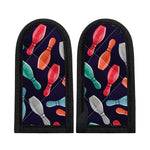 Watercolor Bowling Pins Pattern Print Skillet Handle Cover