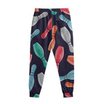 Watercolor Bowling Pins Pattern Print Sweatpants