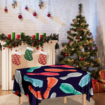 Watercolor Bowling Pins Pattern Print Tablecloth