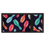 Watercolor Bowling Pins Pattern Print Trifold Wallet
