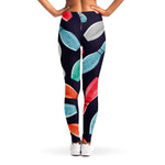 Watercolor Bowling Pins Pattern Print Women's Leggings