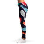 Watercolor Bowling Pins Pattern Print Women's Leggings