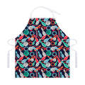 Watercolor Bowling Theme Pattern Print Adjustable Apron