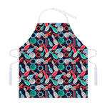 Watercolor Bowling Theme Pattern Print Adjustable Apron