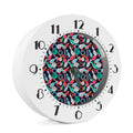 Watercolor Bowling Theme Pattern Print Alarm Clock