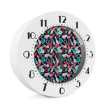 Watercolor Bowling Theme Pattern Print Alarm Clock