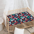 Watercolor Bowling Theme Pattern Print Baby Crib Sheet