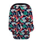 Watercolor Bowling Theme Pattern Print Baby Seat Cover