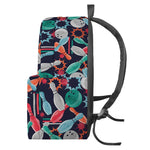 Watercolor Bowling Theme Pattern Print Backpack