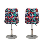 Watercolor Bowling Theme Pattern Print Bar Stool Covers