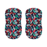 Watercolor Bowling Theme Pattern Print Bar Stool Covers