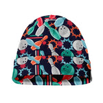 Watercolor Bowling Theme Pattern Print Beanie